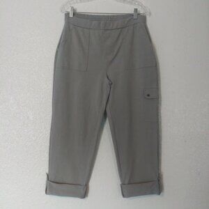 Susan Graver women's size M gray weekend crop pants